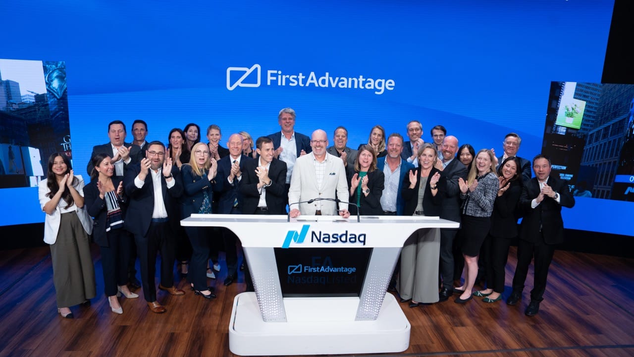First Advantage executives at Nasdaq.